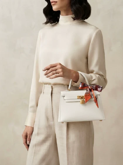 کیف HERMES وارداتی سفید هرمس ترند مد