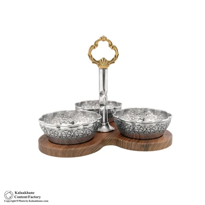 اردو خوری مثلثی مس دیبا رنگ کروم کد 1036