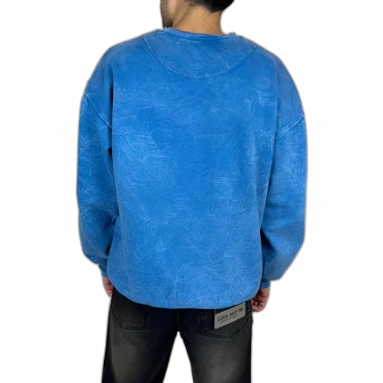 دورس مردانه آبی سنگ شور با چاپ گلدوزی برجسته