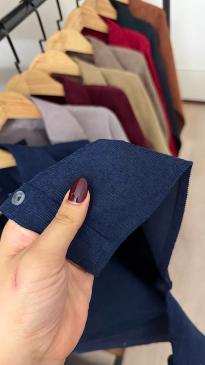 پیراهن مخمل کبریتی 2594