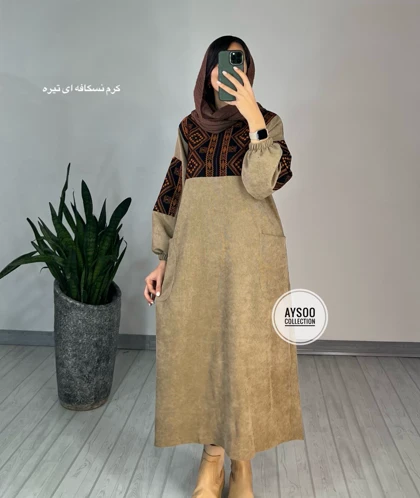 پیراهن مانتویی آتریسا