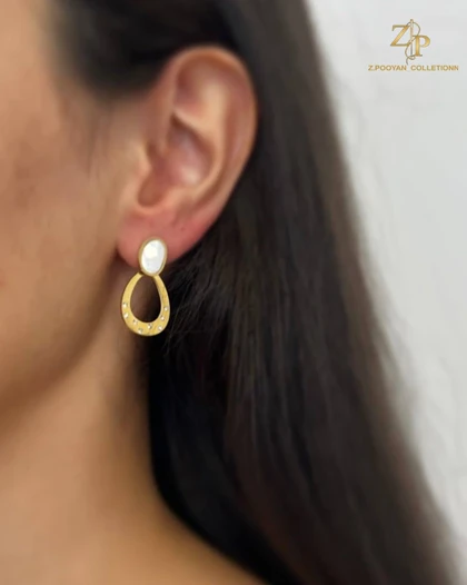 گوشواره زنانه استیل طرح نعل