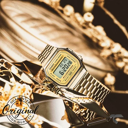 ساعت کاسیو مردانه A168WG-9W اصل طلایی Casio-11929-U