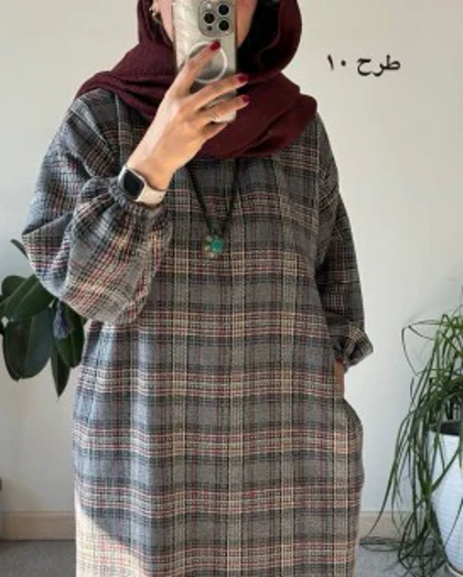 کفتان پشمی چهارخونه دیبا 8