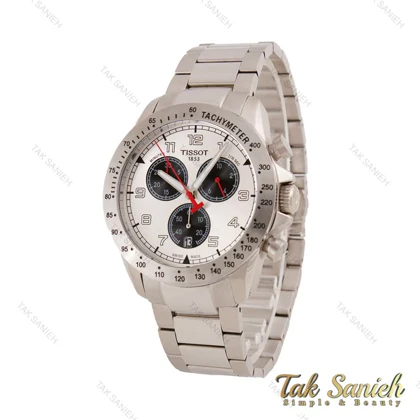 ساعت تیسوت مردانه V8 Alpine سه موتوره سیلور سفید Tissot-5580-G