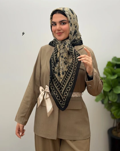 روسری پلیسه نخی مدل شانا