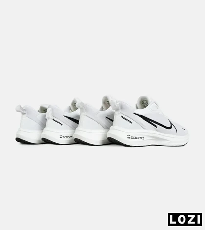 کفش کتانی مردانه سفید مشکی NIKE zoom x