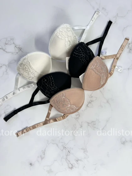 سوتین تک اسفنجی فنر دار پوش آپدار دکلته بدون بند