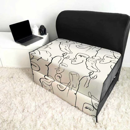 کاناپه تخت شو یک نفره نقاشی مینیمال آبستره مدل M1124