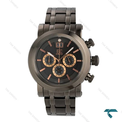 ساعت انزو EC-2168BSG مردانه سه موتوره قهوه ای Enzo-8127-G