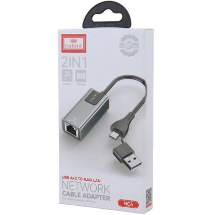 تبدیل تایپ‌سی و USB3.0 به LAN ارلدام NC4