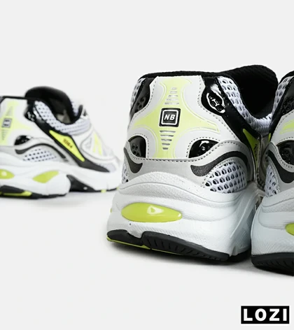کفش کتانی مردانه و زنانه سفید مشکی لیمویی NEW BALANCE 1064 V.2 مدل 7010