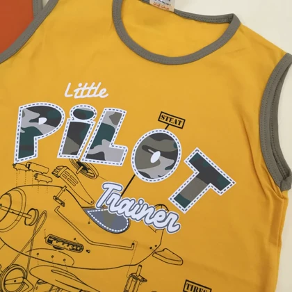 تاپ تک پسرانه طرح هواپیما pilot سایز 40 تا 55