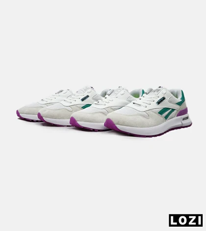 کفش کتانی سفید سبز بنفش REEBOK Unphased Pro مدل 5173