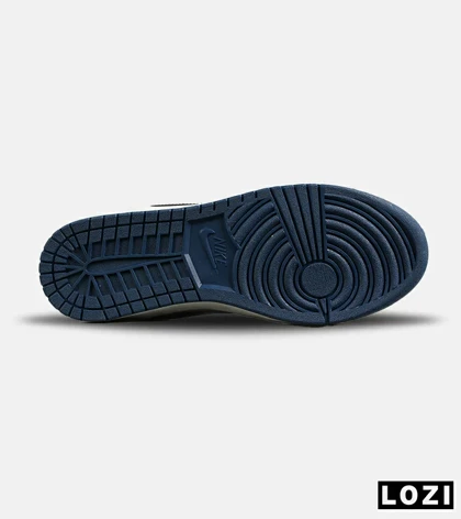 کفش کتانی ساق‌دار مردانه و زنانه مشکی سفید آبی NIKE jordan 1 مدل 7674