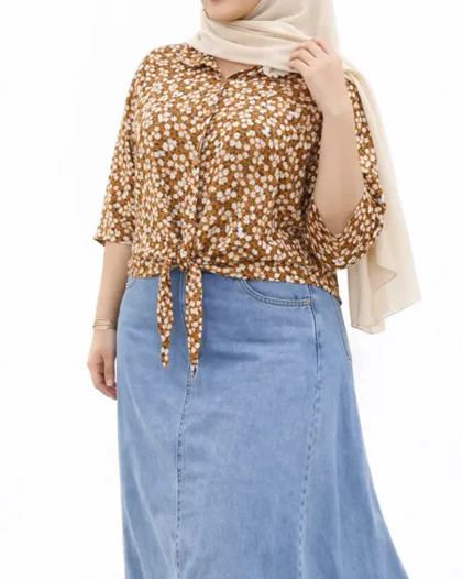 شومیز گره‌ای پفکی دخترانه 7378