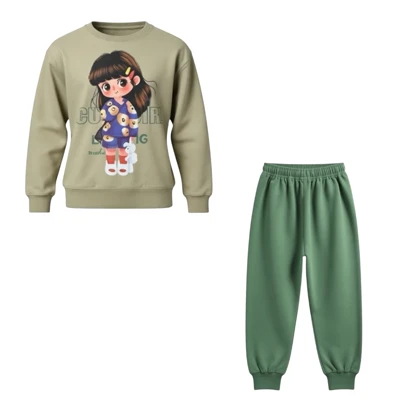 ست سویشرت و شلوار راحتی دخترانه مدل PJ1427