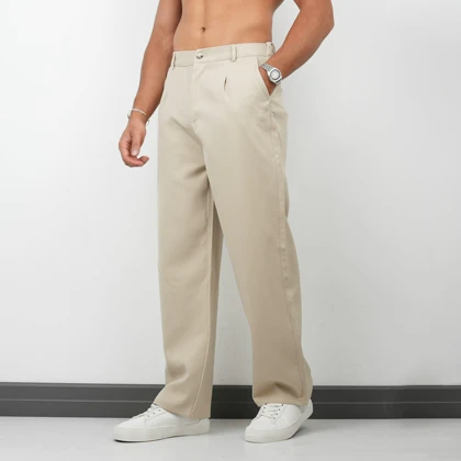 شلوار مردانه پارچه ای بگی کد 200189