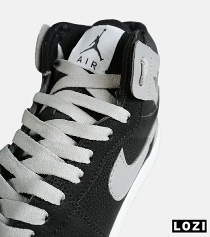 کفش کتانی ساق‌دار مردانه و زنانه مشکی طوسی NIKE jordan 1 مدل 7698