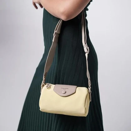 کیف دوشی زنانه چرم مصنوعی بدون دسته دیوید جونز DAVIDJONES