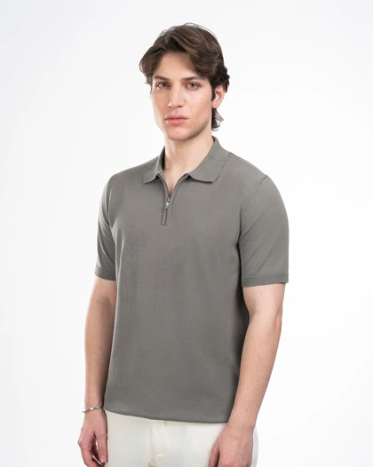 پولوشرت بافت نیم زیپ کد M0309