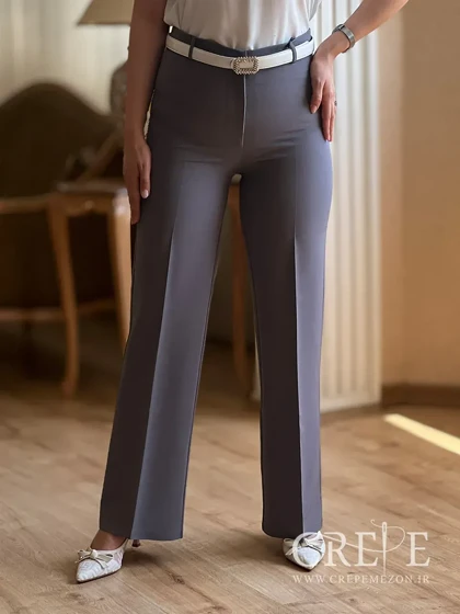 شلوار از بالا راسته کرپ قد 102