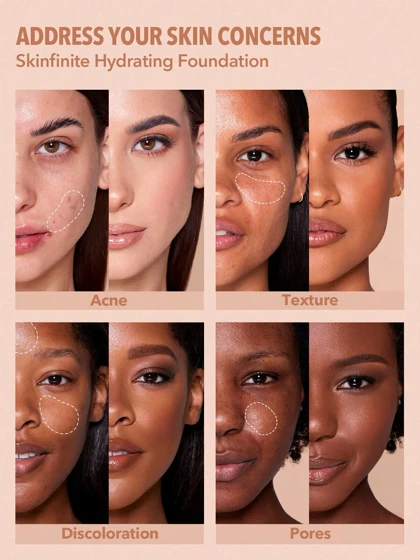 کرم پودر آبرسان شیگلم مدل Skinfinite Hydrating Foundation
