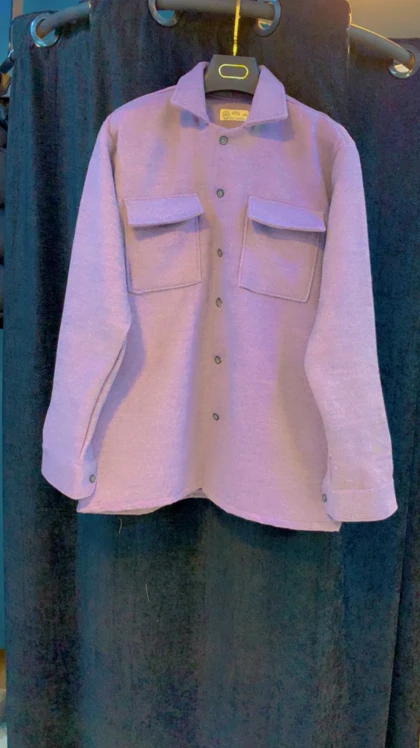 کت فوتر کوبیده سنگین وزن رنگ یاسی قواره باکسی