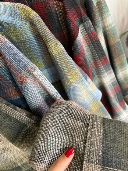 مانتو چهارخونه گلبرگ 1