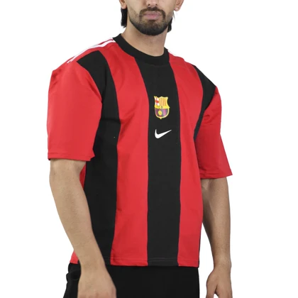 تیشرت فوتبالی بارسلونا مدل Nike-ZRA-4D0658 سرخابی