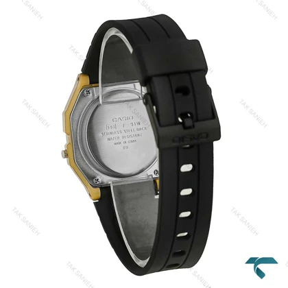 ساعت کاسیو F-91W نوستالژی طلایی مشکی Casio-7645-U