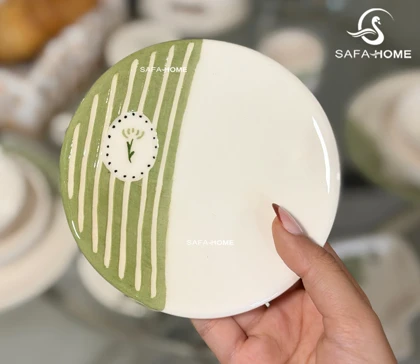 سرویس صبحانه خوری دوژان طرح فلور سبز 25 پارچه