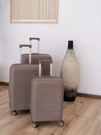 چمدان رزمری مدل Rose Merry RL-305-3S سایز بزرگ خاکی