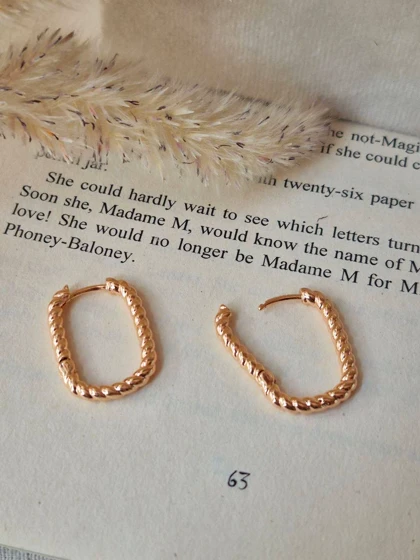 گوشواره ژوپینگ مستطیل پیچ M11