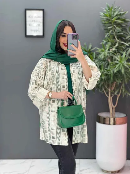 مانتو طرحدار سنتی تک جیب