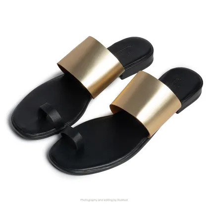 صندل اران گازولین طلایی - GAAZOLIN Oran Sandals Black Soft Gold