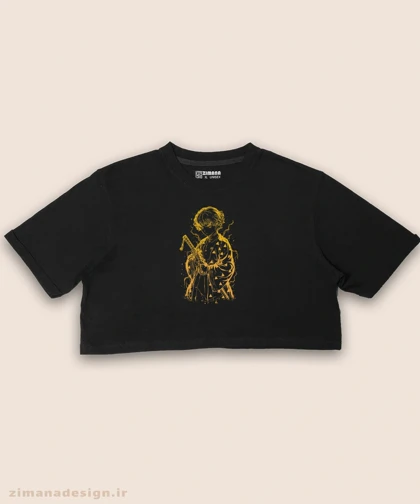 کراپ زنانه طرح شیطان کش شخصیت زنیتسو کد 963
