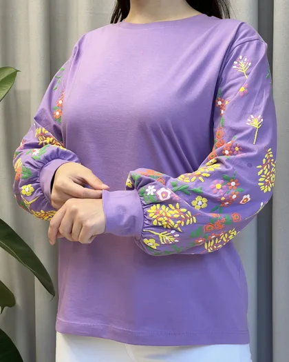 بلوز آستین گل‌دار 5