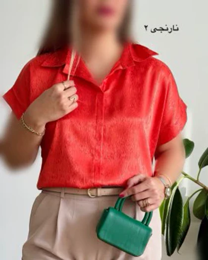 شومیز آستین کوتاه ساتن 5
