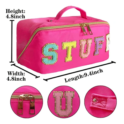 کیف آرایشی STUFF رنگ سرخابی