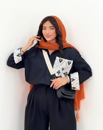 شومیز ترکیبی پارمین(50)کد:5623