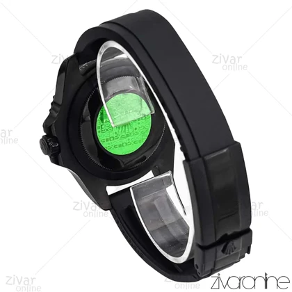 ساعت رولکس یاخ مستر مردانه تمام مشکی بند رابر 106811