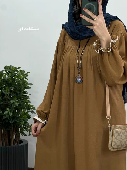 مانتو عبایی بلند رایلی 5 کد 3026
