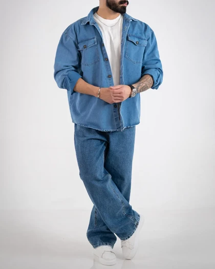 پیراهن جین شولدر-کد4917