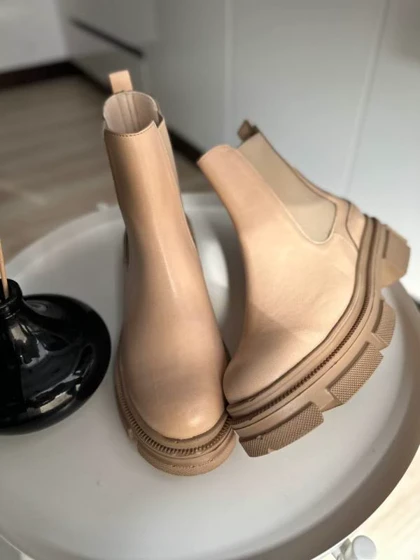 کفش نیم بوت زنانه مدل 00028 - Flat Ankle Boots