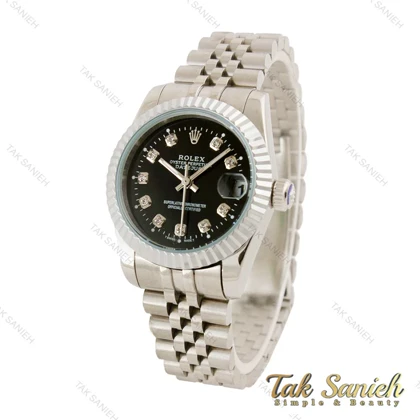 ساعت رولکس نقره ای صفحه مشکی Rolex-4534-G