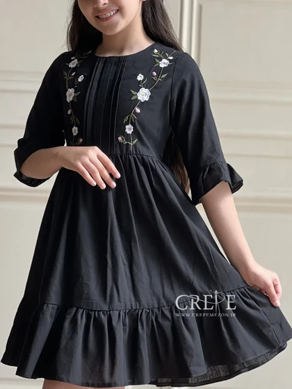 پیراهن جلو گلدوزی