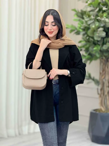 مانتو جیب پیله آستین پاگن بهنوش