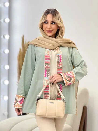 مانتو جلو باز خرجه کار هندی