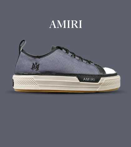 کفش اسنیکرزآبی نفتی Amiri Simple مدل 5008